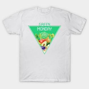 The optimal food triangle - Green Monday T-Shirt